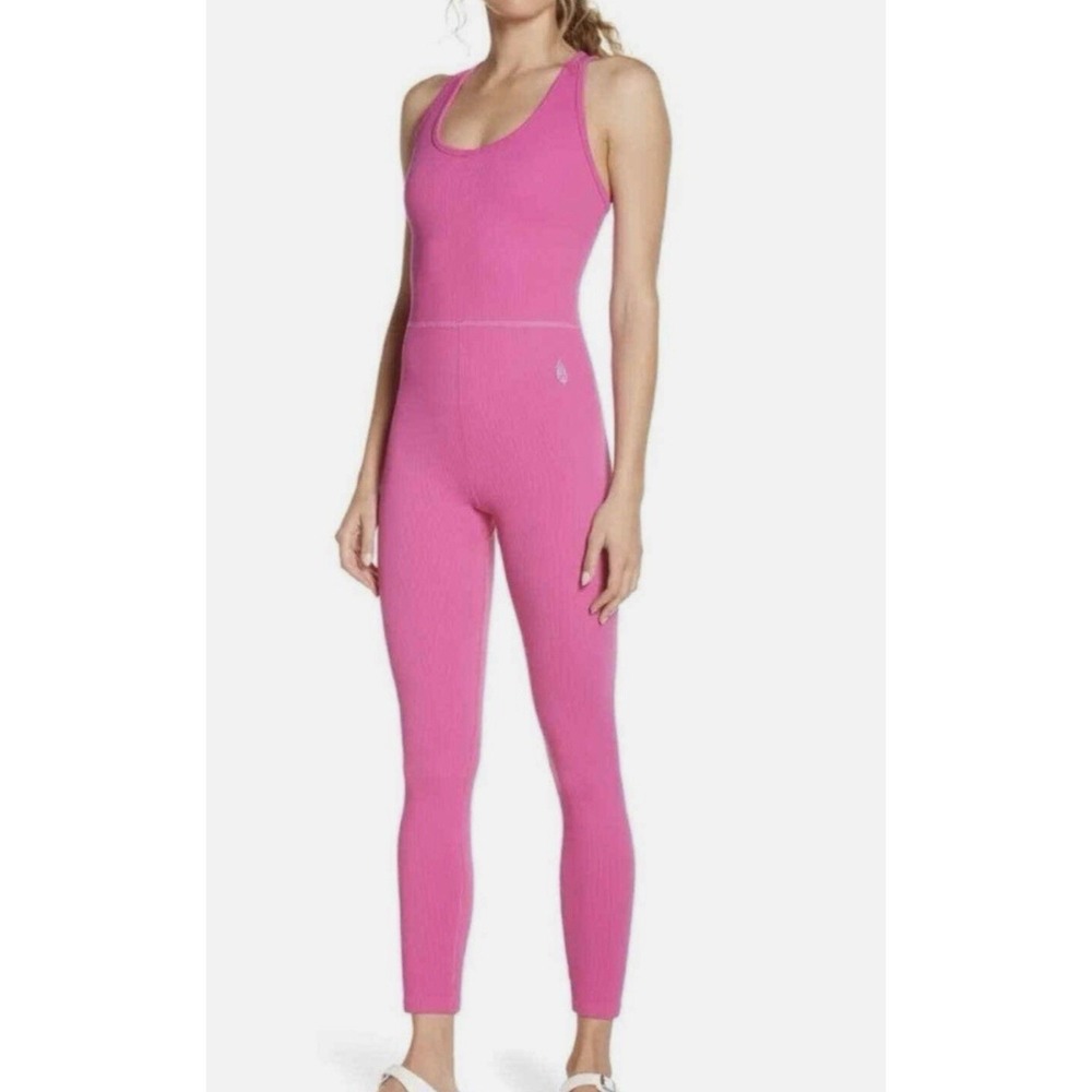 Free People Movement Free Throw Onepiece Jumpsuit Size Small Pink Activewear